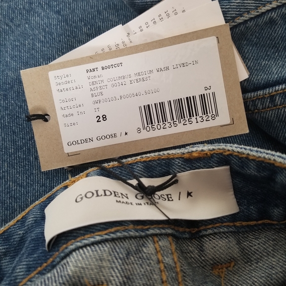 Golden Goose Karen Bootcut High Rise Jeans Size 28 Mid Wash Blue - Picture 8 of 9